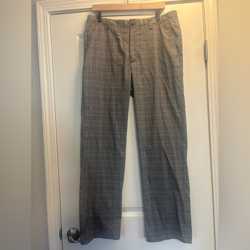 Cutter & Buck Gray Plaid Men's Golf DryTec Pants Size 34x32